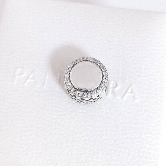 Pandora Engravable Beach Heart Scene Charm Bead S925 Silver with box - Picture 2 of 8